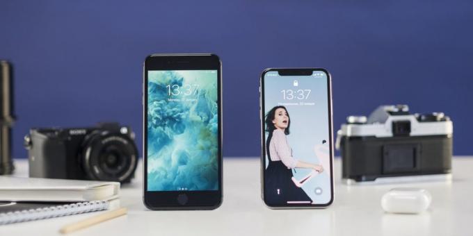 Compare iPhone Plus 8 and the X iPhone