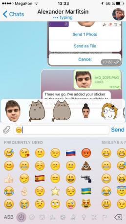 How to make the stickers for Telegram: results 