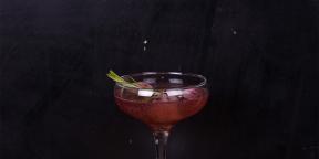 Pomegranate cocktail with champagne and rosemary