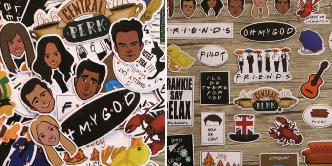 Stickers with the TV series "Friends"