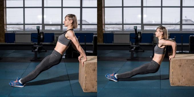 How to lose weight at 10 kg: Inverse ups with straight legs
