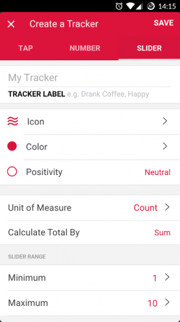 Nomie: create tracker
