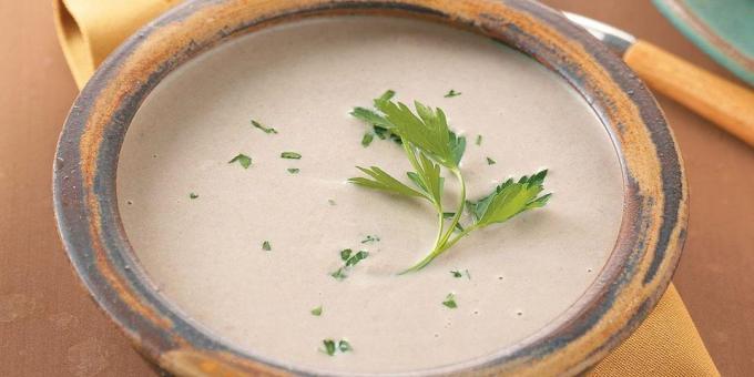 Recipes cream soups: cream soup with walnuts and béchamel sauce