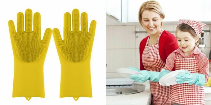Dishwashing gloves
