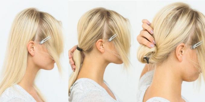 Hairstyles for New Year: a low beam in profile