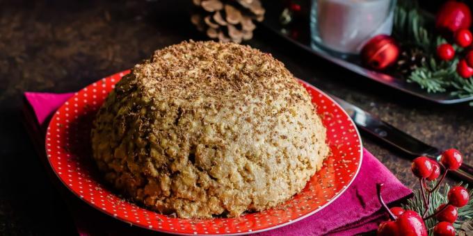 Cake "Anthill" with creamy chocolate cream recipe