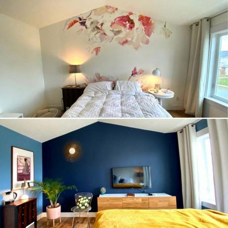 renovation in the bedroom before and after