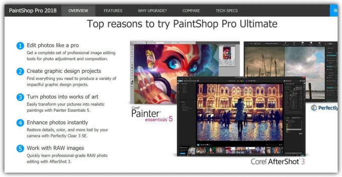 Most photo editors: PaintShop Pro