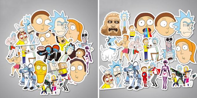 Stickers with Rick and Morty