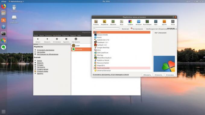 PlayOnLinux will install a Windows-program on Linux