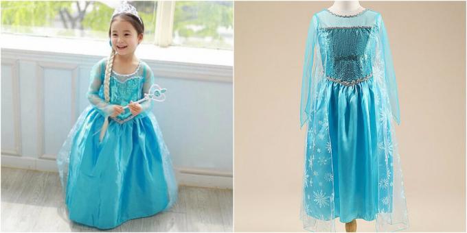 Christmas costumes for girls: dress Elsa