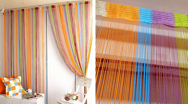 Multi-colored curtains, Cords