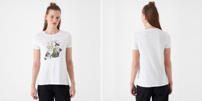 T-shirts with prints: with cats