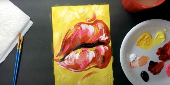 How to paint lips: add vibrant strokes