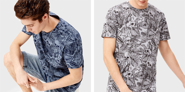 Fashionable men's t-shirts from European stores