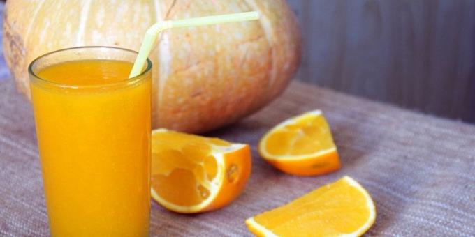 Pumpkin juice with orange