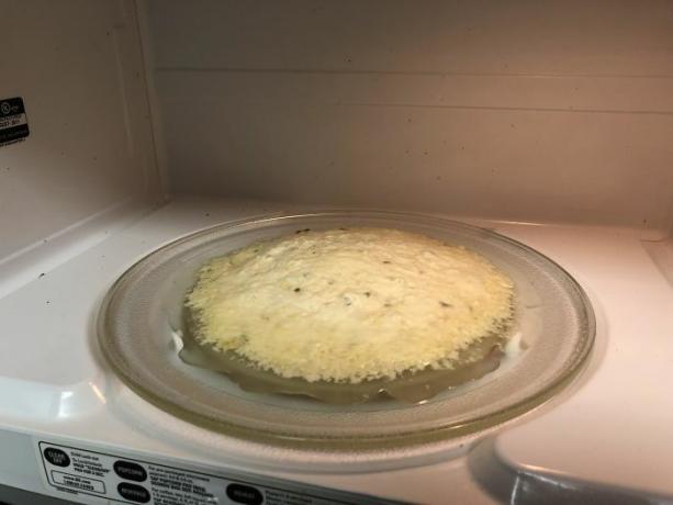 you can not heat in the microwave