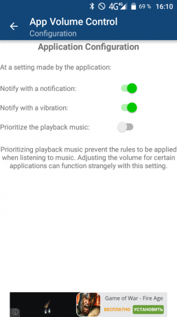 App Volume Control: custom setup sound notifications on Android