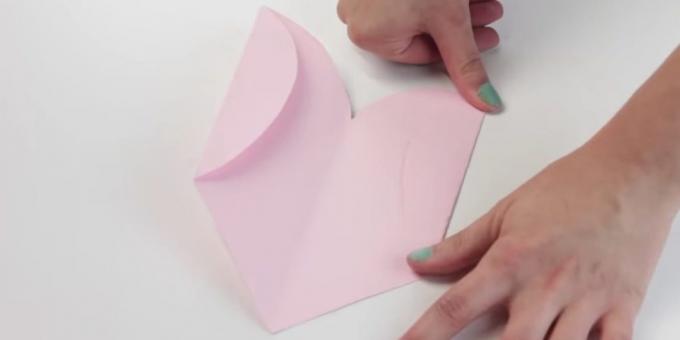 envelope with your hands: fold the sides