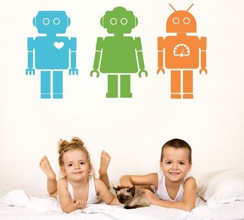 wall stickers in the form of robots
