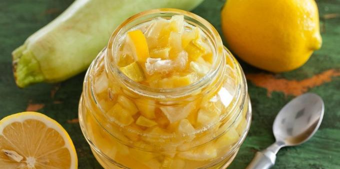 Jam with lemon zucchini