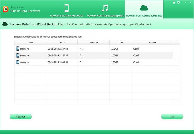 Tenorshare iPhone Data Recovery: Choosing the right backup