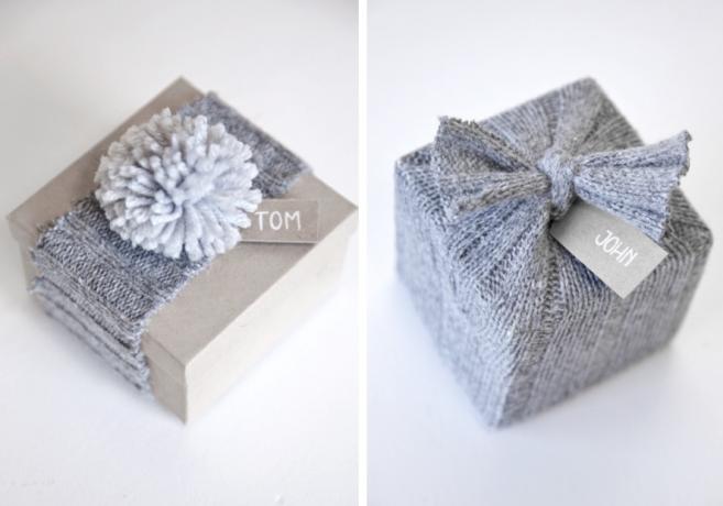 how to pack a gift in fabric