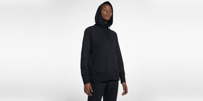 Hoodie with a zipper for training full-length