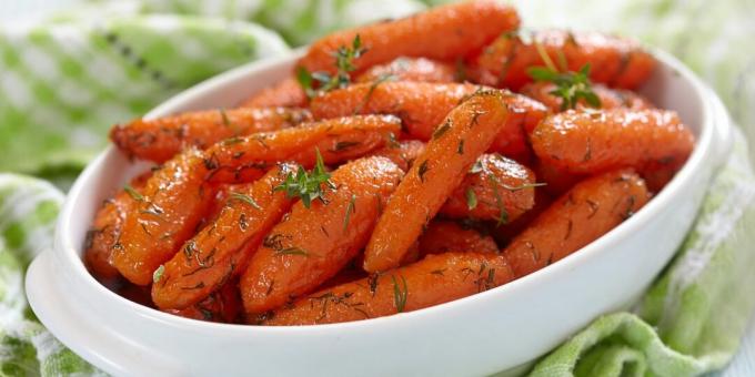 Glazed carrots with orange juice