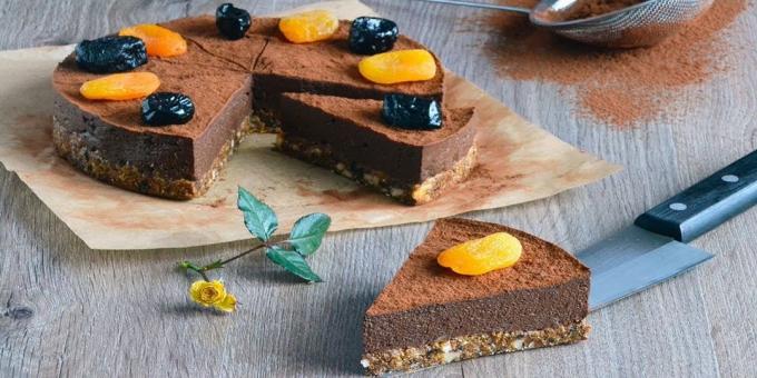 Lean mousse cake without baking