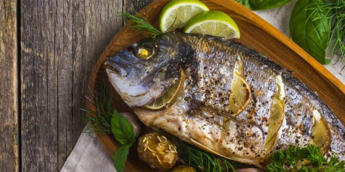 Mediterranean-style baked dorado