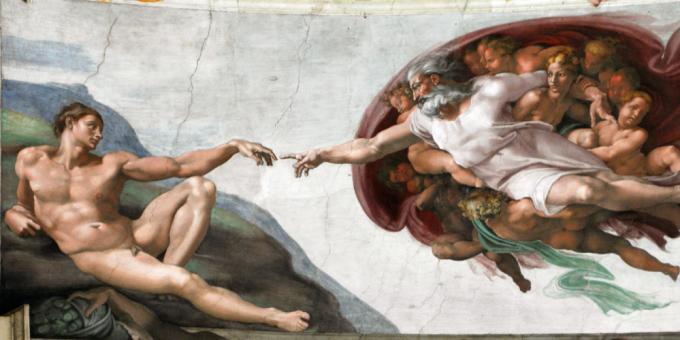 Original painting by Michelangelo without customization