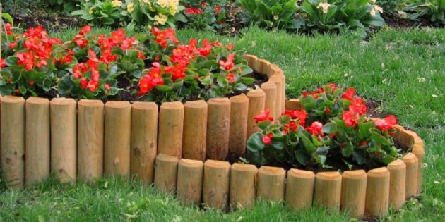 How to make a flower bed of a tree with his hands