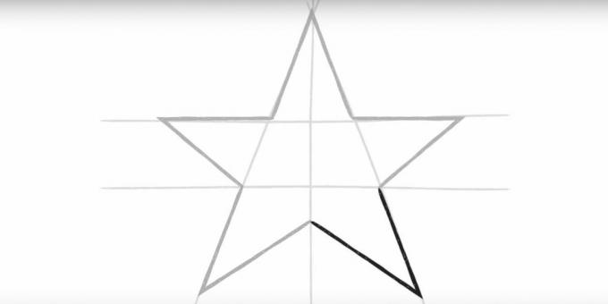 Draw the fifth point of the star
