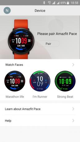 Xiaomi Amazfit Pace: Work with applications