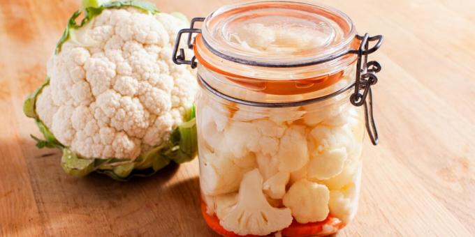 Pickled cauliflower in one day