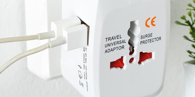 Universal Travel Adapter with USB-ports