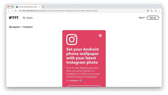 Action Automation with IFTTT recipes: Downloadable wallpapers from Instagram