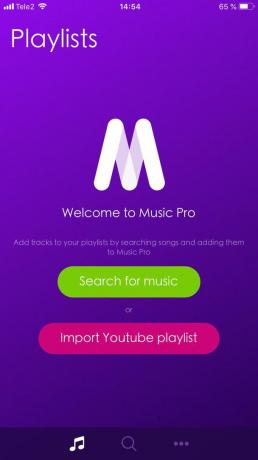 To listen to music from Youtube to Music Pro does not need to enter your login and password