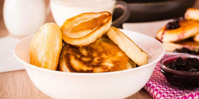 Lush pancakes on kefir
