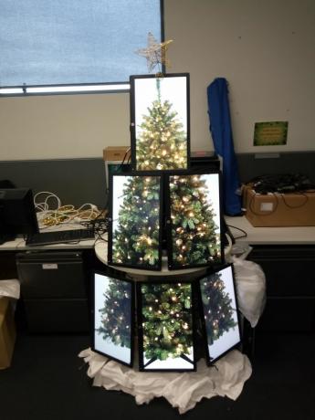 Christmas tree from monitors