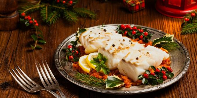 Baked fish with lemon and butter