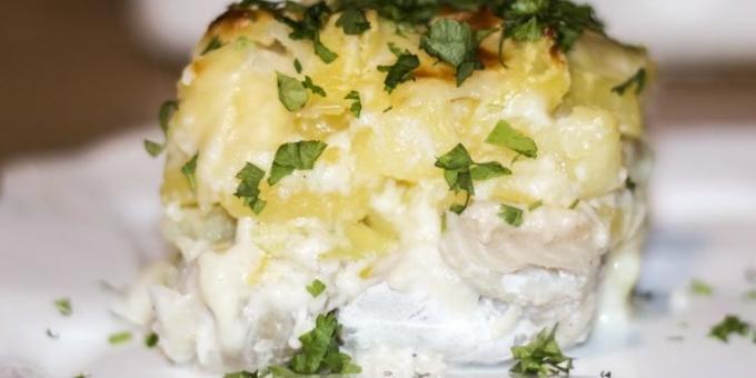 Potato gratin with fish