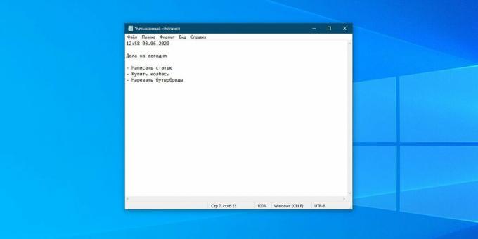 Windows Notepad: TXT format is universal