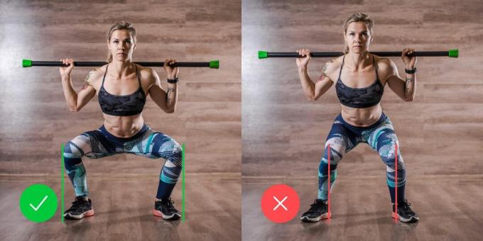 Knee Exercises: How to Hold Your Knees on Barbell Squats