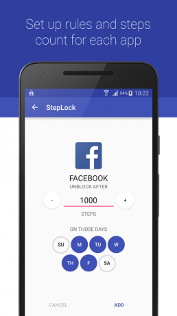 StepLock: norm steps to unlock Facebook