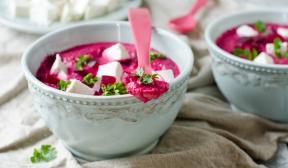 Beetroot cream soup with feta