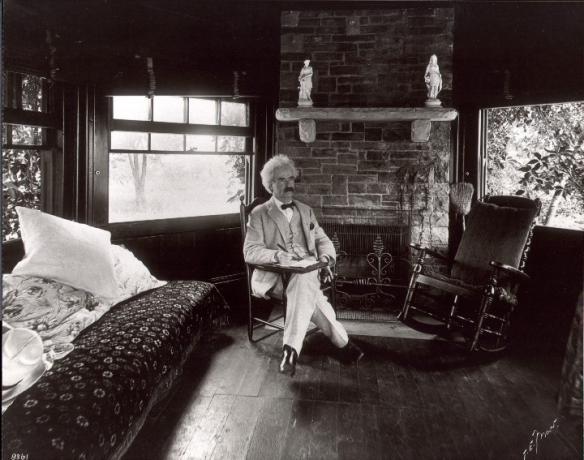 Mark Twain, the American writer and journalist