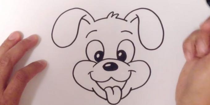 Draw the dog's ears