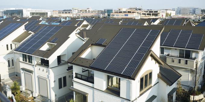 Smart city project: solar panels